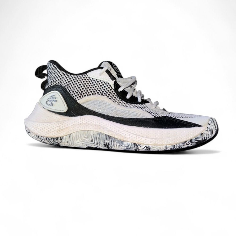 Under Armour Curry HOVR Splash Basketball Shoes Black White Mens Low Top Sz 6